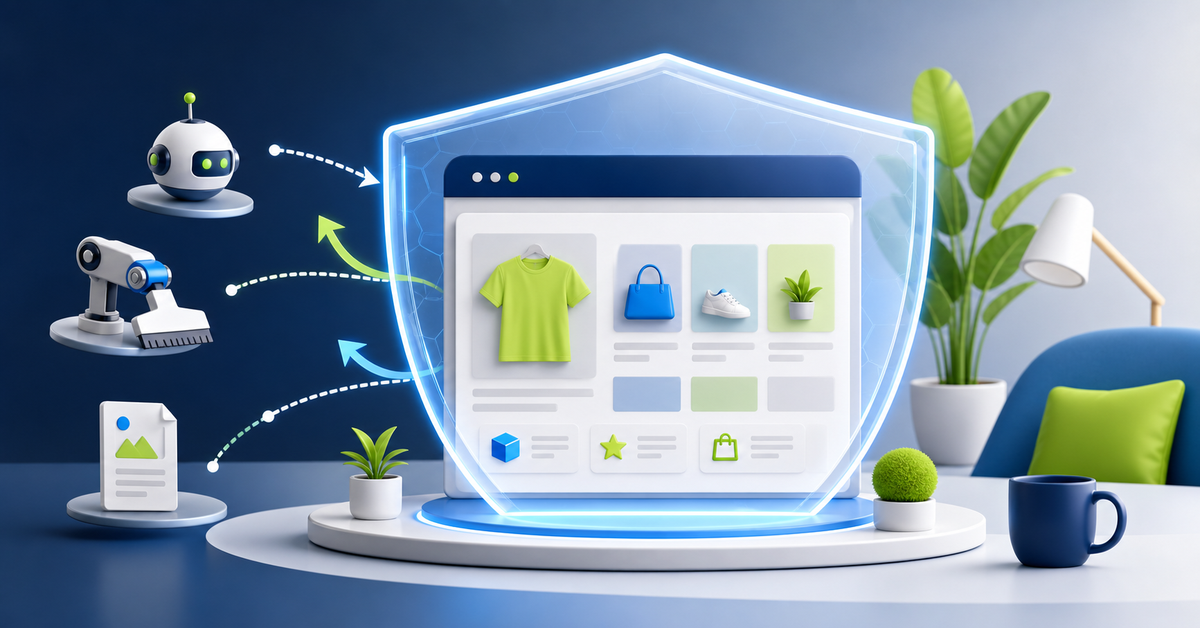 A protected ecommerce storefront redirects bots and content scrapers while remaining open to real shoppers.